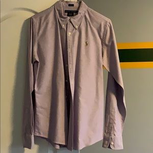 Lilac Slim Fit Polo Button Down